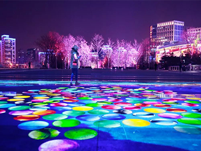 室外互动投影 室外互动投影长廊